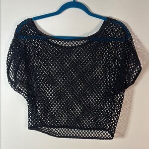 Black Mesh Women's Top